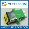 Panjang Flange FTTH LC serat optik adaptor DX dengan logam debu Cap Removable rana